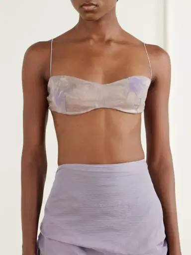 Pauline Dujancourt Poppy Floral-print Organza Bra | Thumbnail 2 Pauline Dujancourt Poppy Floral-print Organza Bra | Thumbnail 2