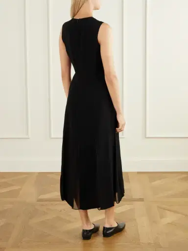Ulla Johnson Laure Crepe And Chiffon Midi Dress | Thumbnail 3 Ulla Johnson Laure Crepe And Chiffon Midi Dress | Thumbnail 3