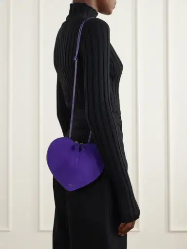 Alaïa Le Coeur Suede And Leather Shoulder Bag | Thumbnail 2 Alaïa Le Coeur Suede And Leather Shoulder Bag | Thumbnail 2