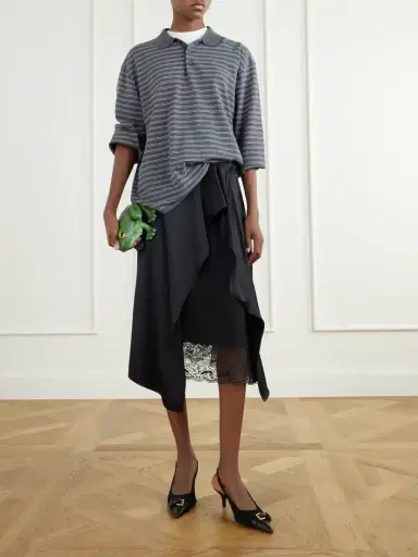 JW Anderson Buckled Leather-trimmed Suede Slingback Pumps | Thumbnail 4 JW Anderson Buckled Leather-trimmed Suede Slingback Pumps | Thumbnail 4