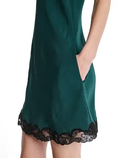 Maria McManus Scoop Bias Lace Hem Mini Dress | Thumbnail 4 Maria McManus Scoop Bias Lace Hem Mini Dress | Thumbnail 4