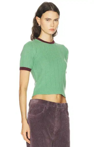 Guest In Residence Rib Ringer Tee | Thumbnail 2 Guest In Residence Rib Ringer Tee | Thumbnail 2