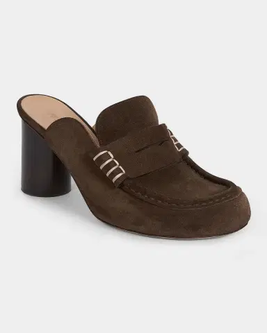 JW Anderson 75mm Suede Loafer Mules | Thumbnail 4 JW Anderson 75mm Suede Loafer Mules | Thumbnail 4