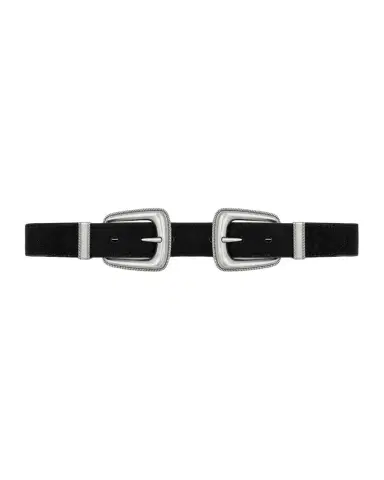 Veronica Beard Arch Double-Buckle Suede Waist Belt | Thumbnail 1 Veronica Beard Arch Double-Buckle Suede Waist Belt | Thumbnail 1