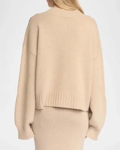 Malo Cashmere Stockinette Knit Oversized Crewneck Sweater | Thumbnail 3 Malo Cashmere Stockinette Knit Oversized Crewneck Sweater | Thumbnail 3