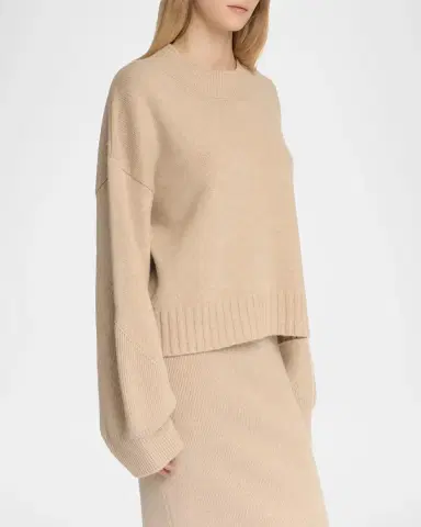 Malo Cashmere Stockinette Knit Oversized Crewneck Sweater | Thumbnail 6 Malo Cashmere Stockinette Knit Oversized Crewneck Sweater | Thumbnail 6