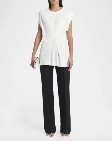 Alexander McQueen Frogging Embroidered Cotton T-Shirt | Thumbnail 2 Alexander McQueen Frogging Embroidered Cotton T-Shirt | Thumbnail 2