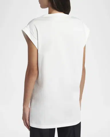 Alexander McQueen Frogging Embroidered Cotton T-Shirt | Thumbnail 3 Alexander McQueen Frogging Embroidered Cotton T-Shirt | Thumbnail 3