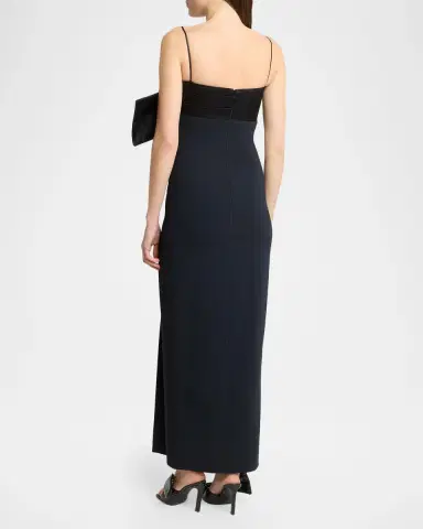 Givenchy Sleeveless Embellished Bow Sliced Maxi Dress | Thumbnail 3 Givenchy Sleeveless Embellished Bow Sliced Maxi Dress | Thumbnail 3