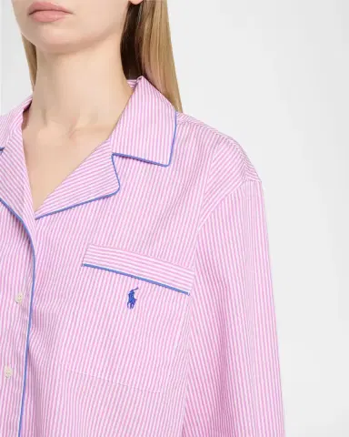 Polo Ralph Lauren Striped Poplin Long-Sleeve Pajama Set | Thumbnail 5 Polo Ralph Lauren Striped Poplin Long-Sleeve Pajama Set | Thumbnail 5