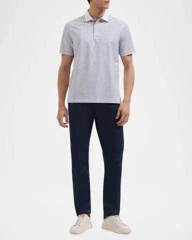 Bugatchi Men's Printed Stretch-Cotton Polo Shirt | Thumbnail 2 Bugatchi Men's Printed Stretch-Cotton Polo Shirt | Thumbnail 2