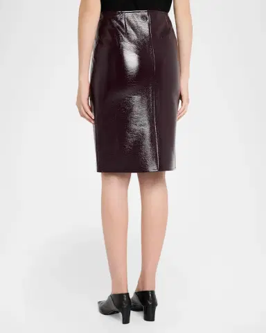 Courrèges Shiny Vinyl Knee-Length Skirt | Thumbnail 3 Courrèges Shiny Vinyl Knee-Length Skirt | Thumbnail 3