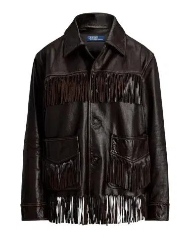 Polo Ralph Lauren Fringed Leather Button-Front Jacket | Thumbnail 1 Polo Ralph Lauren Fringed Leather Button-Front Jacket | Thumbnail 1