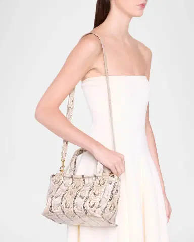 Wandler Ida Snakeskin-Print Leather Top-Handle Bag | Thumbnail 2 Wandler Ida Snakeskin-Print Leather Top-Handle Bag | Thumbnail 2