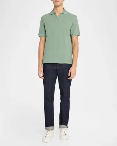 Eton Men's Waffle Open-Collar Polo Shirt | Thumbnail 2 Eton Men's Waffle Open-Collar Polo Shirt | Thumbnail 2