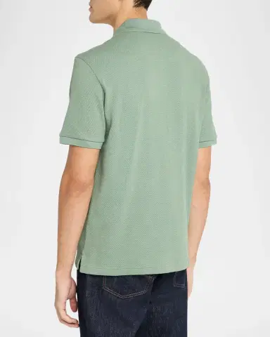Eton Men's Waffle Open-Collar Polo Shirt | Thumbnail 3 Eton Men's Waffle Open-Collar Polo Shirt | Thumbnail 3