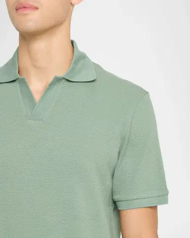 Eton Men's Waffle Open-Collar Polo Shirt | Thumbnail 5 Eton Men's Waffle Open-Collar Polo Shirt | Thumbnail 5