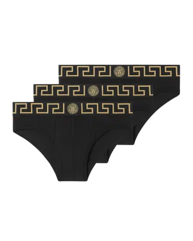 Versace Men's 3-Pack Medusa Key Jersey Briefs | Thumbnail 3 Versace Men's 3-Pack Medusa Key Jersey Briefs | Thumbnail 3