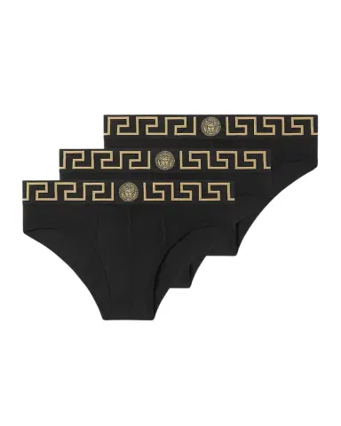 Versace Men's 3-Pack Medusa Key Jersey Briefs | Thumbnail 1 Versace Men's 3-Pack Medusa Key Jersey Briefs | Thumbnail 1
