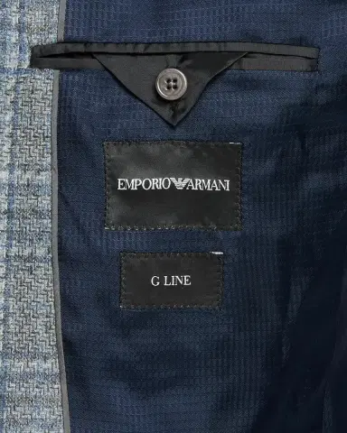 Emporio Armani Men's G Line Wool Plaid Single-Breasted Sport Coat | Thumbnail 6 Emporio Armani Men's G Line Wool Plaid Single-Breasted Sport Coat | Thumbnail 6