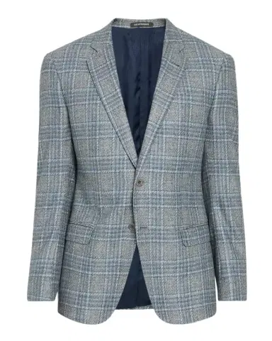 Emporio Armani Men's G Line Wool Plaid Single-Breasted Sport Coat | Thumbnail 1 Emporio Armani Men's G Line Wool Plaid Single-Breasted Sport Coat | Thumbnail 1