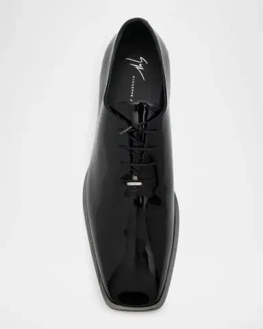 Giuseppe Zanotti Men's Moony Patent Leather Oxfords | Thumbnail 4 Giuseppe Zanotti Men's Moony Patent Leather Oxfords | Thumbnail 4