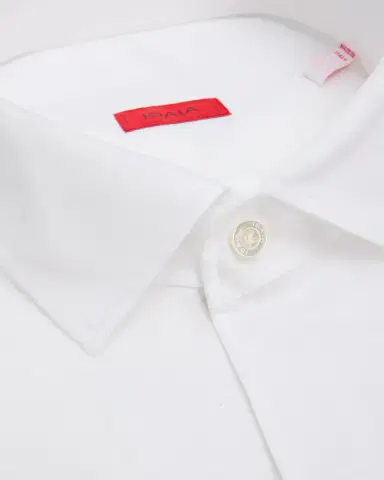 Isaia Men's Cotton and Linen Solid Dress Shirt | Thumbnail 2 Isaia Men's Cotton and Linen Solid Dress Shirt | Thumbnail 2