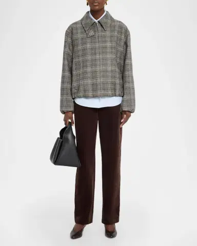 Lafayette 148 New York Glen Check Bomber Jacket | Thumbnail 2 Lafayette 148 New York Glen Check Bomber Jacket | Thumbnail 2