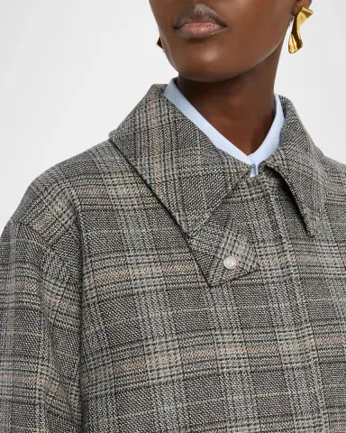 Lafayette 148 New York Glen Check Bomber Jacket | Thumbnail 5 Lafayette 148 New York Glen Check Bomber Jacket | Thumbnail 5