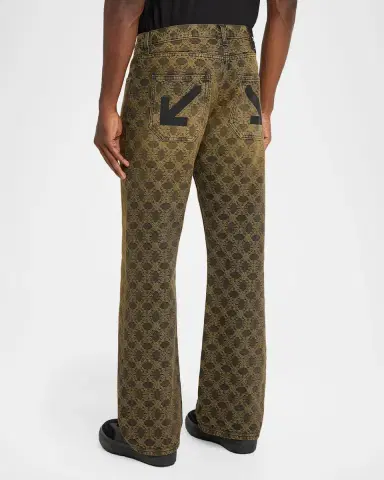 Off-White Arrow Monogram Jacquard Relaxed Jeans | Thumbnail 3 Off-White Arrow Monogram Jacquard Relaxed Jeans | Thumbnail 3