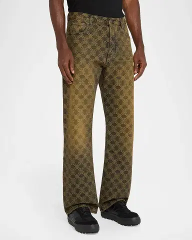 Off-White Arrow Monogram Jacquard Relaxed Jeans | Thumbnail 4 Off-White Arrow Monogram Jacquard Relaxed Jeans | Thumbnail 4