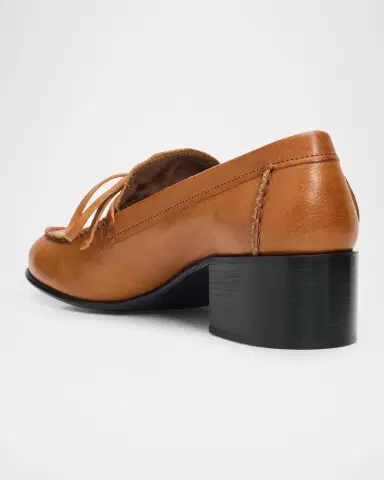 Miu Miu 40mm Leather Loafer Pumps | Thumbnail 4 Miu Miu 40mm Leather Loafer Pumps | Thumbnail 4