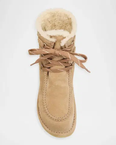 Miu Miu Suede Shearling-Lined Ankle Boots | Thumbnail 6 Miu Miu Suede Shearling-Lined Ankle Boots | Thumbnail 6