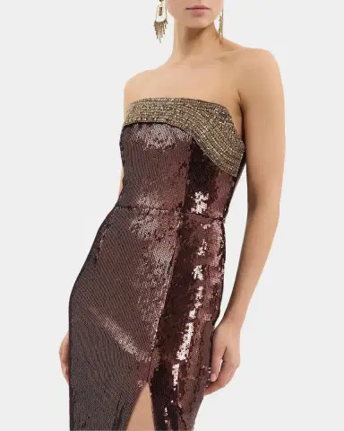 Rebecca Vallance Glimmer Strapless Sequin Column Gown | Thumbnail 4 Rebecca Vallance Glimmer Strapless Sequin Column Gown | Thumbnail 4