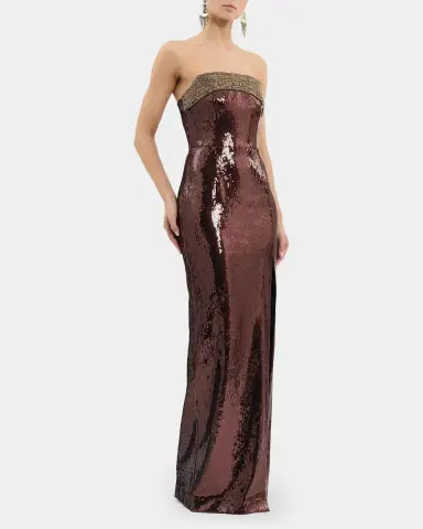 Rebecca Vallance Glimmer Strapless Sequin Column Gown | Thumbnail 5 Rebecca Vallance Glimmer Strapless Sequin Column Gown | Thumbnail 5