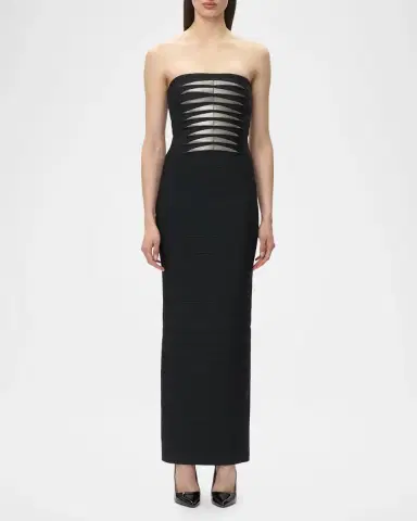 Hervé Léger The Metallic Strapless Bandage Gown | Thumbnail 4 Hervé Léger The Metallic Strapless Bandage Gown | Thumbnail 4