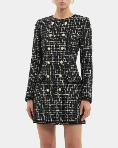Rebecca Vallance Meringue Double-Breasted Tweed Blazer Mini Dress | Thumbnail 7 Rebecca Vallance Meringue Double-Breasted Tweed Blazer Mini Dress | Thumbnail 7