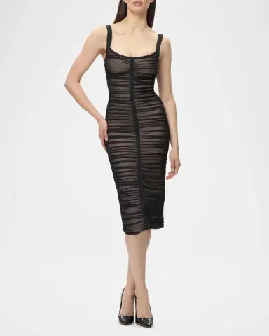 Hervé Léger The Gloria Ruched Midi Dress | Thumbnail 2 Hervé Léger The Gloria Ruched Midi Dress | Thumbnail 2