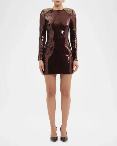 Rebecca Vallance Glimmer Diamante-Embellished Sequin Mini Dress | Thumbnail 2 Rebecca Vallance Glimmer Diamante-Embellished Sequin Mini Dress | Thumbnail 2