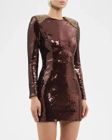 Rebecca Vallance Glimmer Diamante-Embellished Sequin Mini Dress | Thumbnail 4 Rebecca Vallance Glimmer Diamante-Embellished Sequin Mini Dress | Thumbnail 4