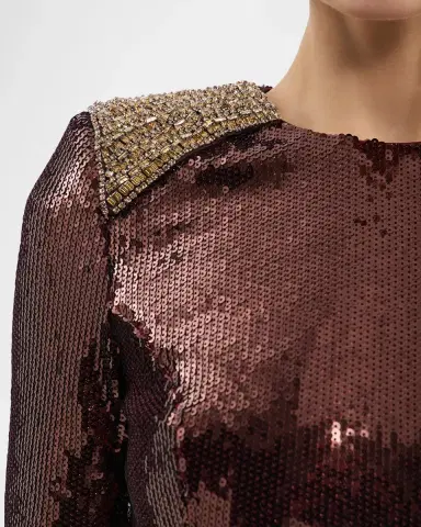 Rebecca Vallance Glimmer Diamante-Embellished Sequin Mini Dress | Thumbnail 5 Rebecca Vallance Glimmer Diamante-Embellished Sequin Mini Dress | Thumbnail 5