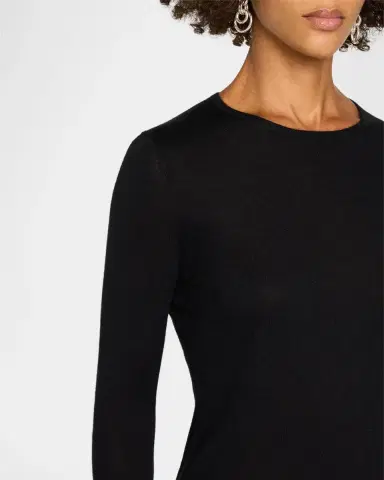 Neiman Marcus Superfine Cashmere Crewneck Sweater | Thumbnail 5 Neiman Marcus Superfine Cashmere Crewneck Sweater | Thumbnail 5