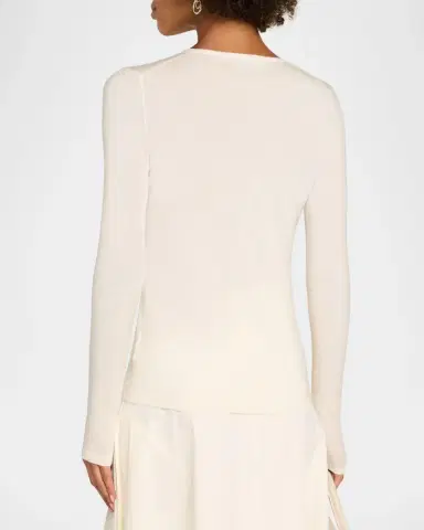 Neiman Marcus Superfine Cashmere Crewneck Sweater | Thumbnail 3 Neiman Marcus Superfine Cashmere Crewneck Sweater | Thumbnail 3