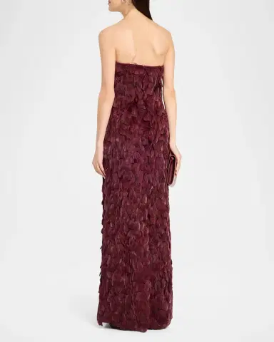 Simkhai Malvina Feather Strapless Gown | Thumbnail 3 Simkhai Malvina Feather Strapless Gown | Thumbnail 3