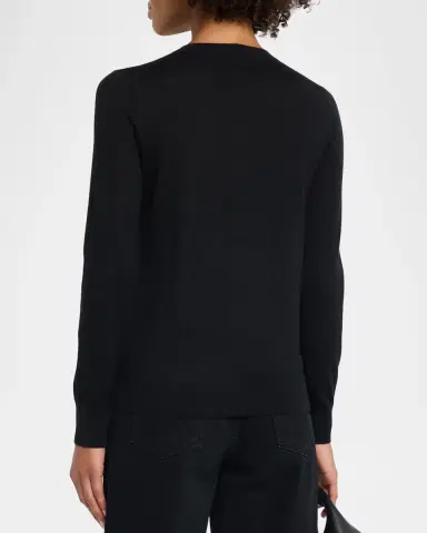 Neiman Marcus Superfine Cashmere Crewneck Cardigan | Thumbnail 3 Neiman Marcus Superfine Cashmere Crewneck Cardigan | Thumbnail 3
