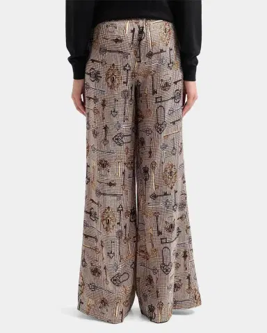 L'Agence Pilar Houndstooth Key Wide-Leg Pants | Thumbnail 3 L'Agence Pilar Houndstooth Key Wide-Leg Pants | Thumbnail 3