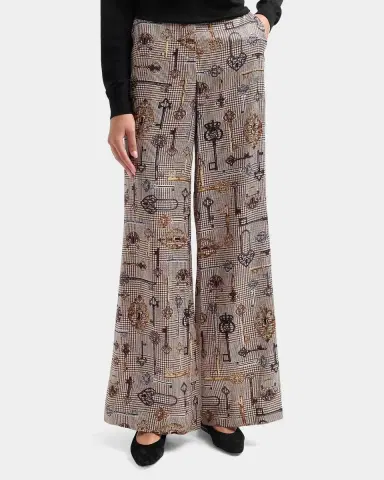 L'Agence Pilar Houndstooth Key Wide-Leg Pants | Thumbnail 5 L'Agence Pilar Houndstooth Key Wide-Leg Pants | Thumbnail 5