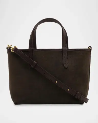 Burberry Mini Reversible Suede & Check Tote Bag | Thumbnail 3 Burberry Mini Reversible Suede & Check Tote Bag | Thumbnail 3