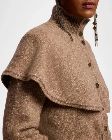 Ralph Lauren Collection Cashmere Donegal Cape Cardigan Sweater | Thumbnail 5 Ralph Lauren Collection Cashmere Donegal Cape Cardigan Sweater | Thumbnail 5