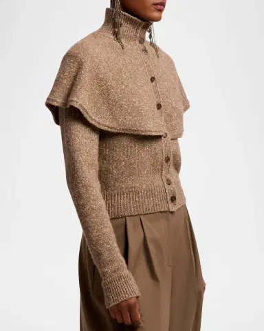 Ralph Lauren Collection Cashmere Donegal Cape Cardigan Sweater | Thumbnail 6 Ralph Lauren Collection Cashmere Donegal Cape Cardigan Sweater | Thumbnail 6